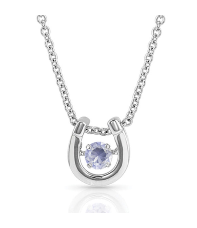 Montana Silversmith Dancing Birthstone Horseshoe Necklace