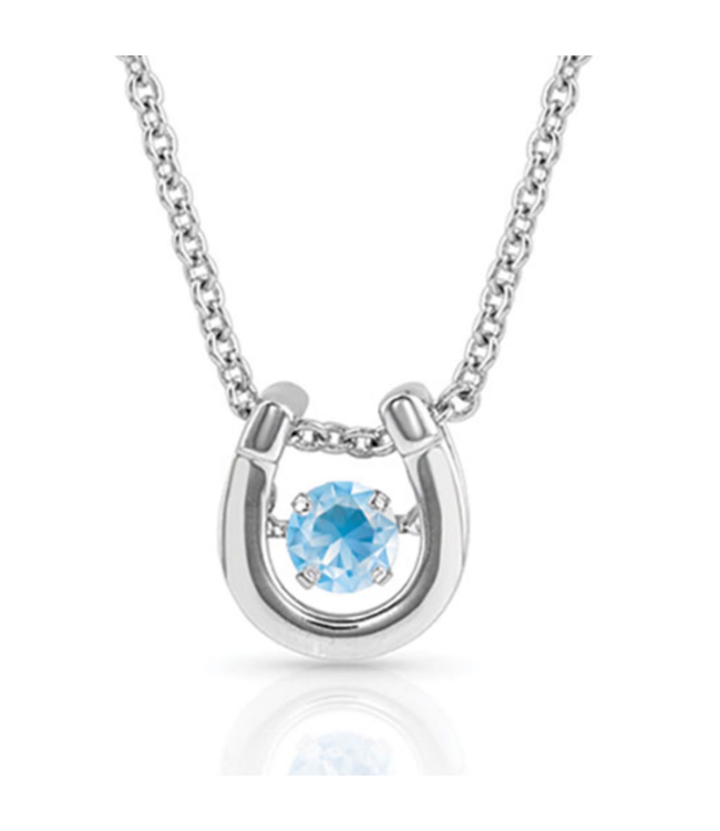 Montana Silversmith Dancing Birthstone Horseshoe Necklace