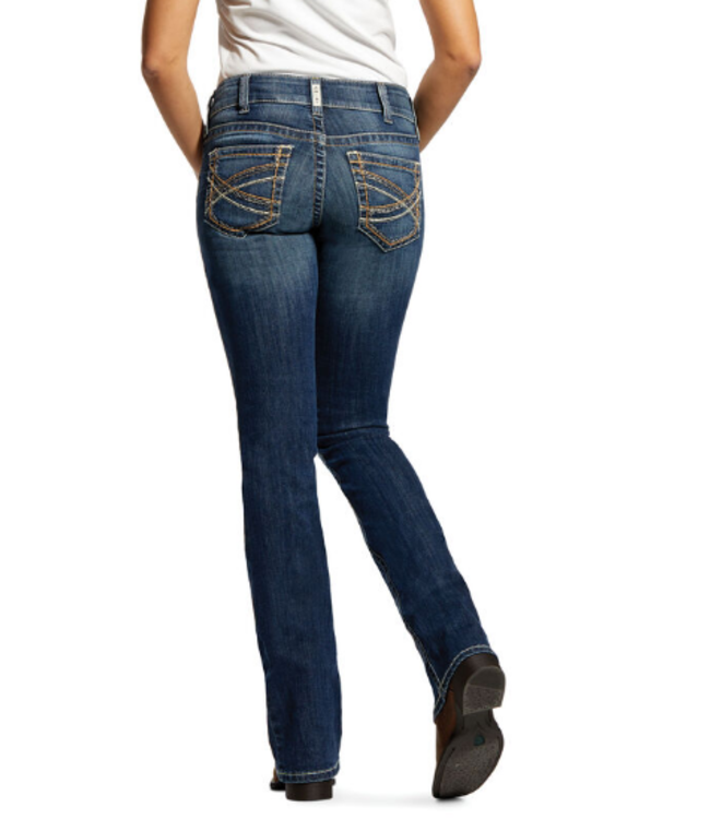 Ariat Women's REAL MR Bootcut - Entwined Festival Blue