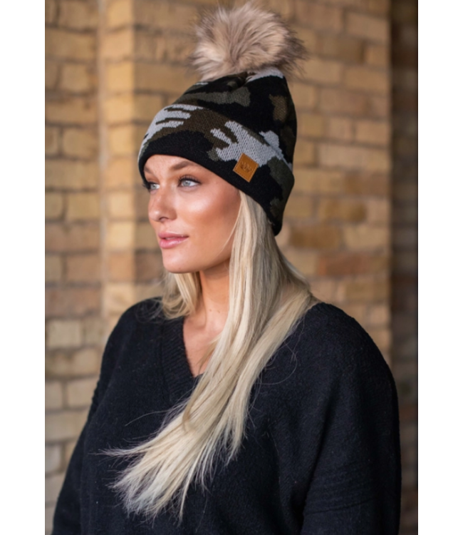 Panache Fashion Knit Hat w/pom pom 