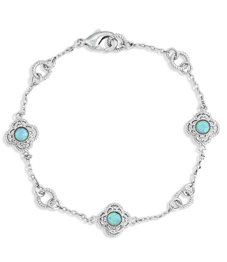 Montana Silversmith Chasing Opals Silver Charm Bracelet
