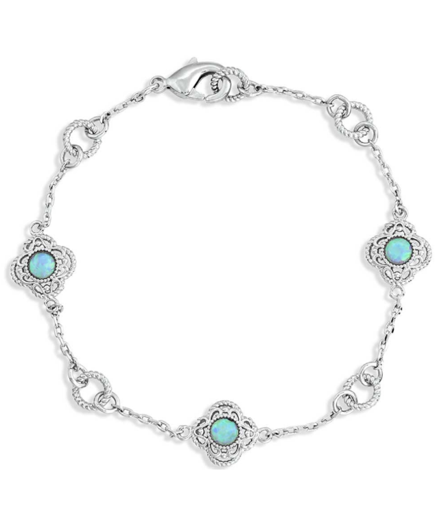 Montana Silversmith Chasing Opals Silver Charm Bracelet