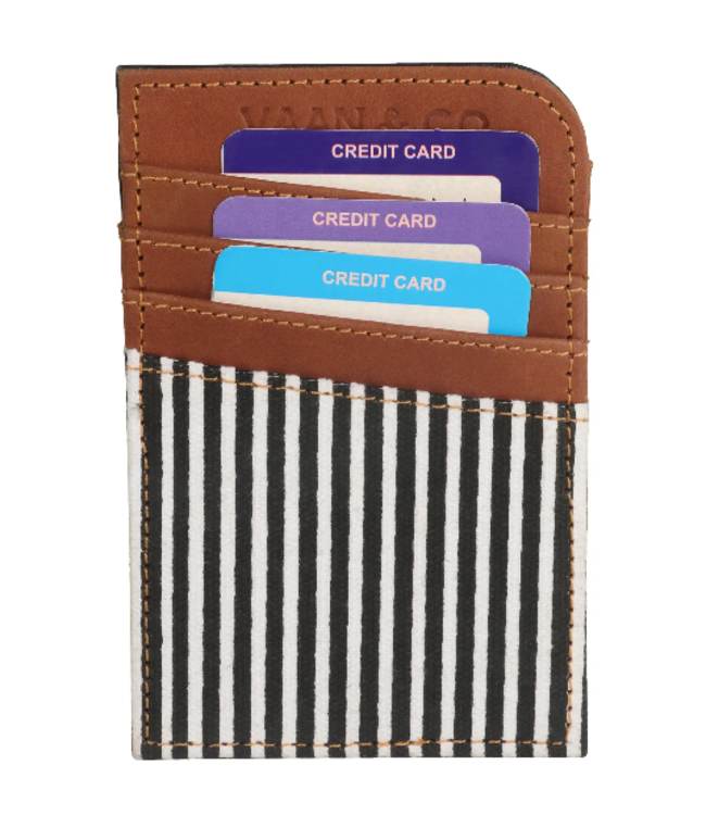Vaan & Co Stripe Card Holder