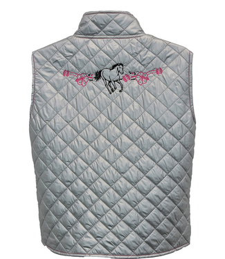Cowboy Hardware Youth Floral Horse Quilted Vest