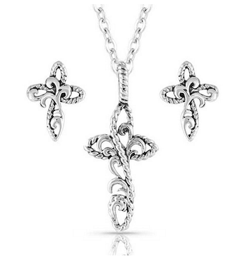 Montana Silversmith Growing Faith Cross Jewelry Set