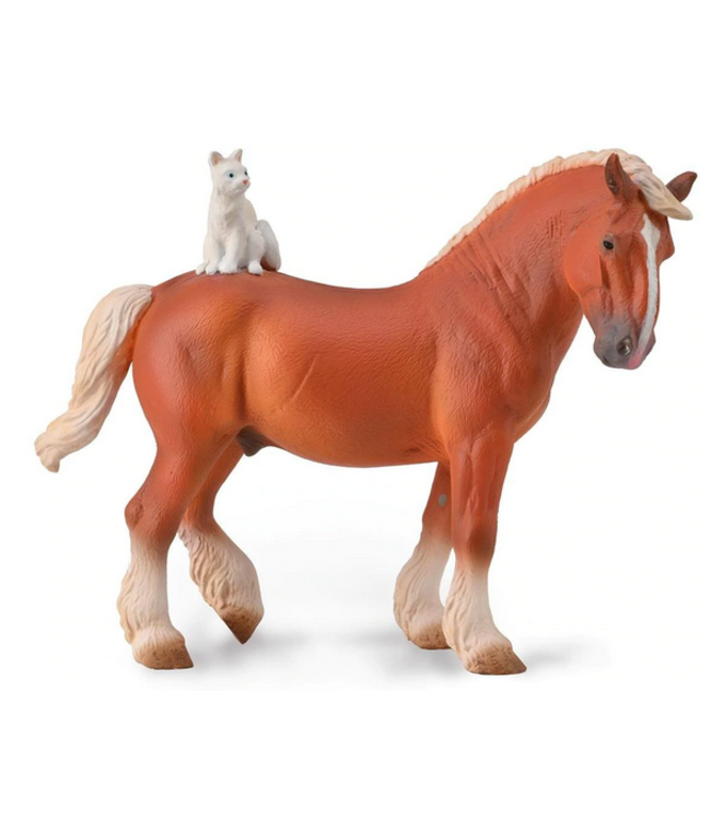 Breyer Collecta Draft Horse with Cat