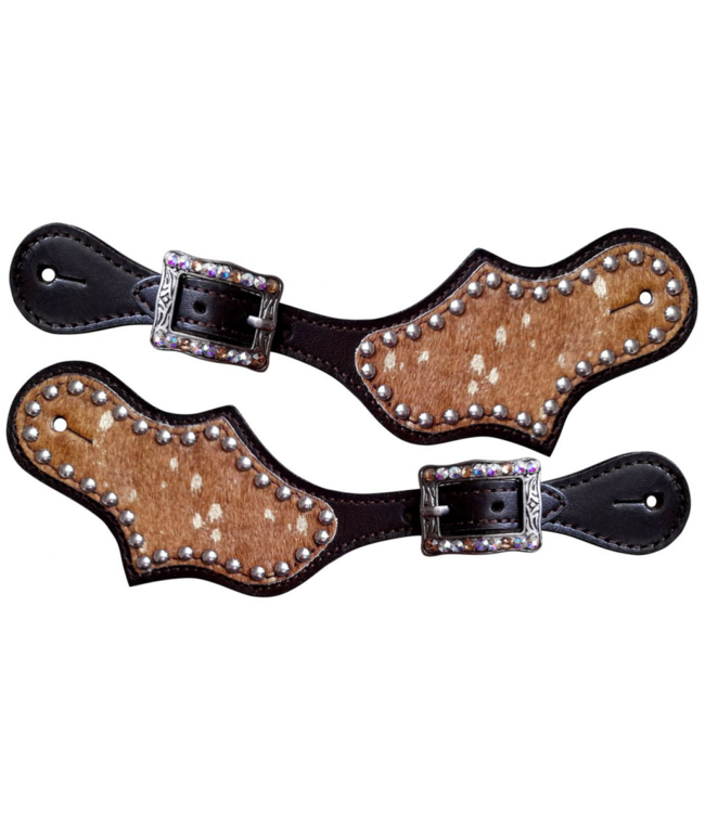 Showman Showman Ladies Cowhide Spur Straps