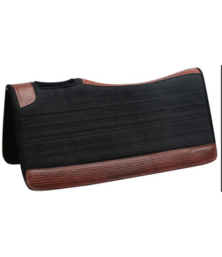 Showman Showman ® 32" X 31" Contoured felt pad w/basket weave tooled wear leathers