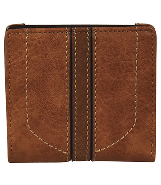 Justin Ladies Bifold Russet w/Embroidery