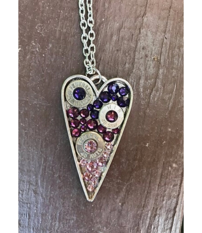 Jill's Jewels Heart Bullet Necklace