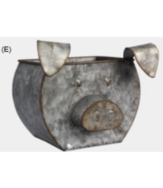 Youngs Tin Pig Shaped Bucket