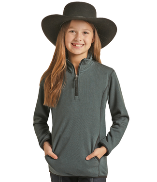 Powder River Outfitters Kid's Heather Knit Quarter Zip