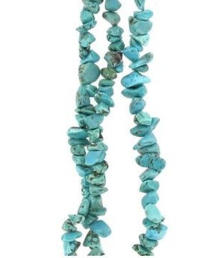 Turquoise Stone Chip Beaded Necklace