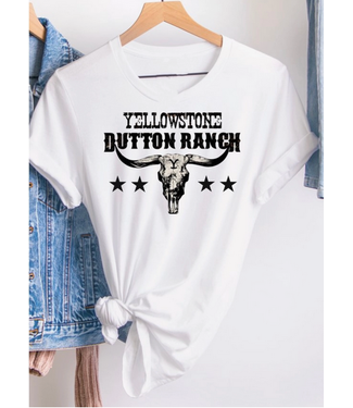 Whiskey & Lace Outfitters Yellowstone Dutton Ranch Skull Tee