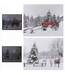 Youngs Light Up Canvas Art Holiday Farm Scene