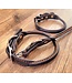 Beyond the Barn Black Rolled Leather Dog Collar 3/4"  BTB