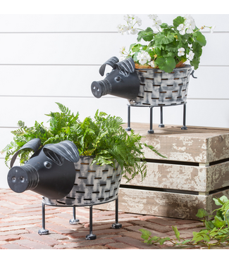 Evergreen Enterprises Rustic Pig Planter