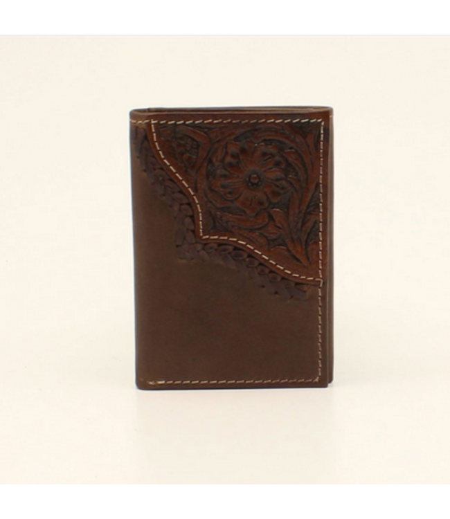 Nocona Floral Tooled Trifold Wallet