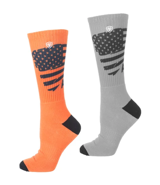 Ariat Graphic Crew Work Sock 2-Pack