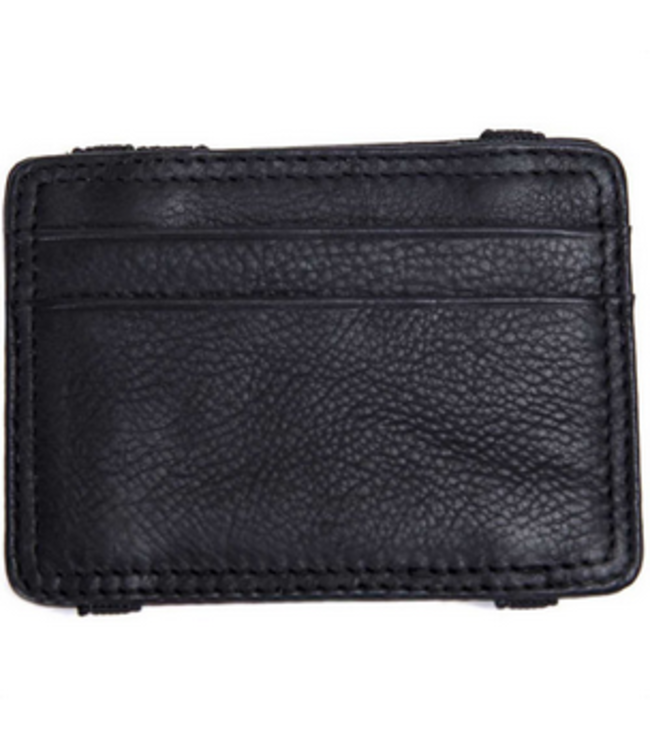 Men's Leather Flip Wallet- Black