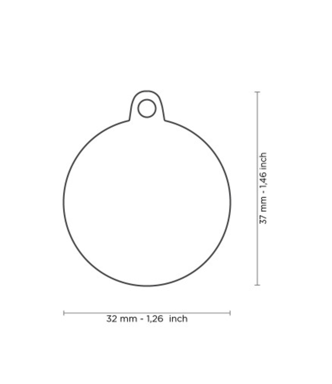 MyFamily Big Circle Tucson Leather Tag