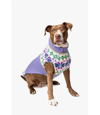 Chilly Dog Lavender Flowers Dog Sweater