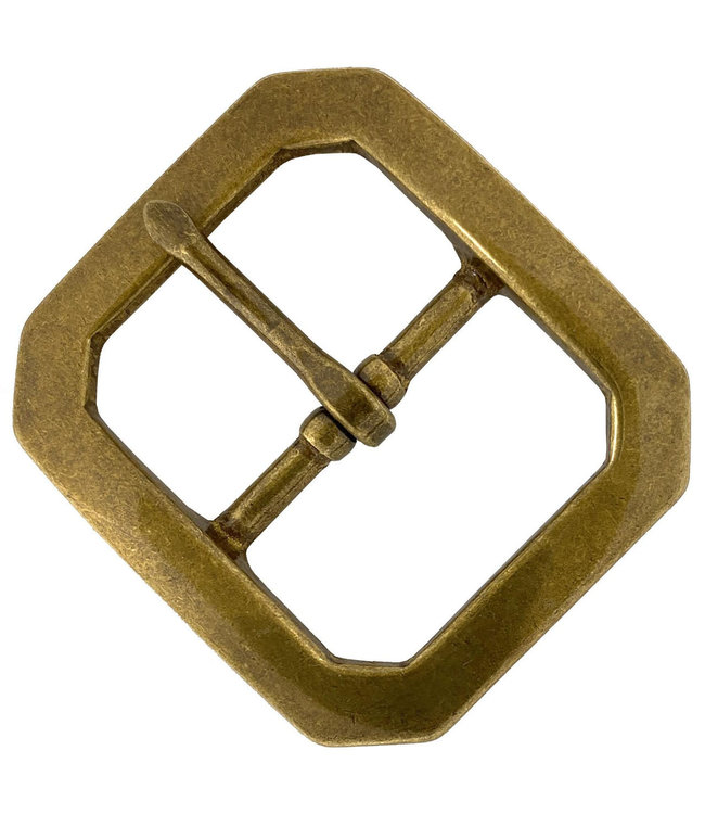 OEB Classic Casual Center Bar Buckle Antique Brass 1-1/2