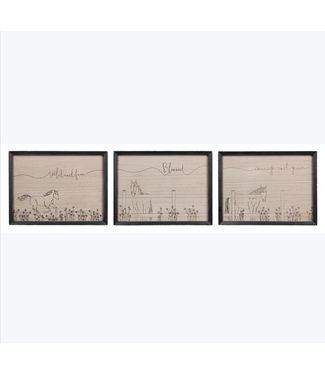 Youngs Wood Horse Wall Art - Assorted