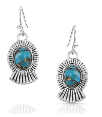 Montana Silversmith Romancing the Stone Turquoise Squash Blossom Earrings