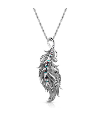 Montana silversmith feather sale necklace