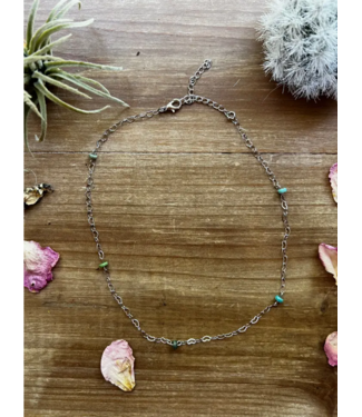 The Bijoux FAB Turquoise Choker w/Heart Shapes