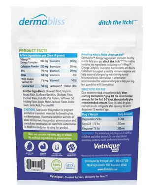 Dermabliss Allergy Soft Chews Hickory Salmon 30ct