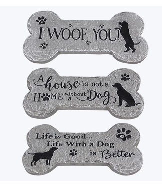 Youngs Dog Lover Cement Pet Stone Assorted