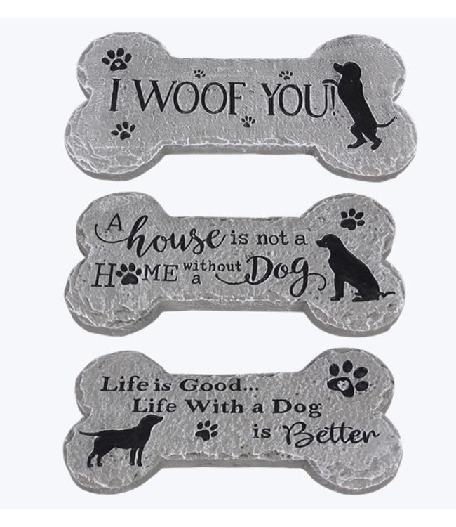 Youngs Dog Lover Cement Pet Stone Assorted