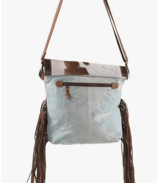 Serape Leather Fringe Crossbody from American Darling