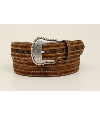 Nocona Mens Barbwire Calf Hair Belt