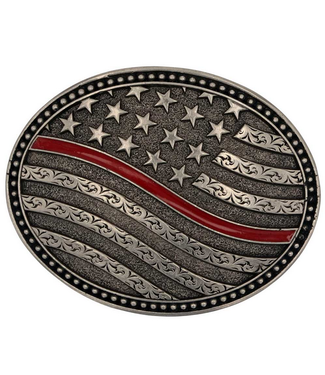 Montana Silversmith Attitude Buckle Support the Thin Red Line