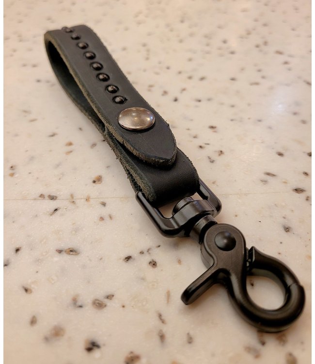 Leather Clip Keychain w/ Concho BTB - Beyond the Barn