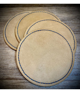 Beyond the Barn Hand Made Leather Stitched Coaster Set of 4 BTB