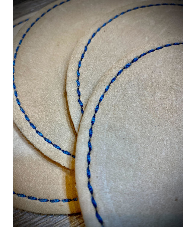 Beyond the Barn Hand Made Leather Stitched Coaster Set of 4 BTB