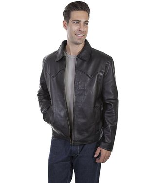 Scully Mens Western Yoke Leather Conceal Carry Jacket