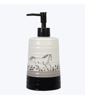 Youngs Ceramic Horse Soap Pump