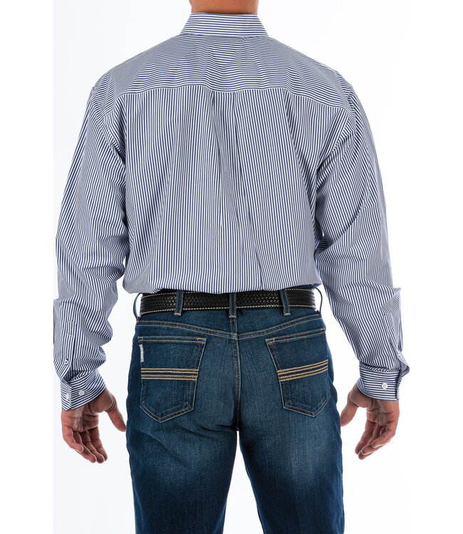 Cinch Men's Tencel Stripe Button Down Shirt