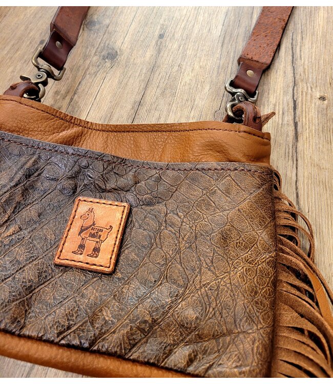 Beyond the Barn Hand Made Leather Dual Purpose Sable Gator Purse BTB