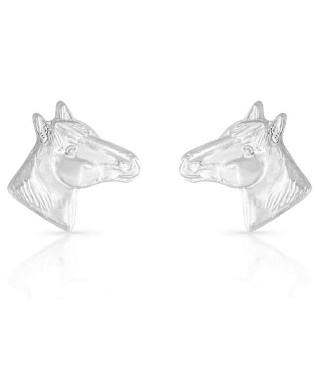 Montana Silversmith Little Silver Horse Head Earrings