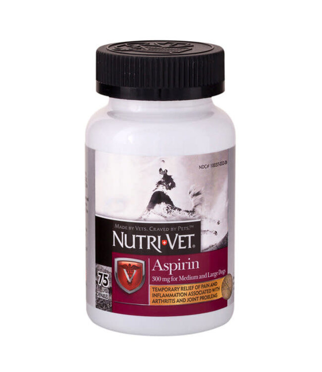 Nutri-Vet Aspirin for Dogs Medium/Large Dog, 75's