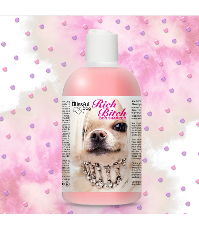 The Blissful Dog Rich Bitch Shampoo Luxury Diva Dog Cleanser 8oz