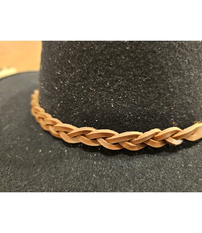 Beyond the Barn Hatband Braided Leather Medium Oil BTB