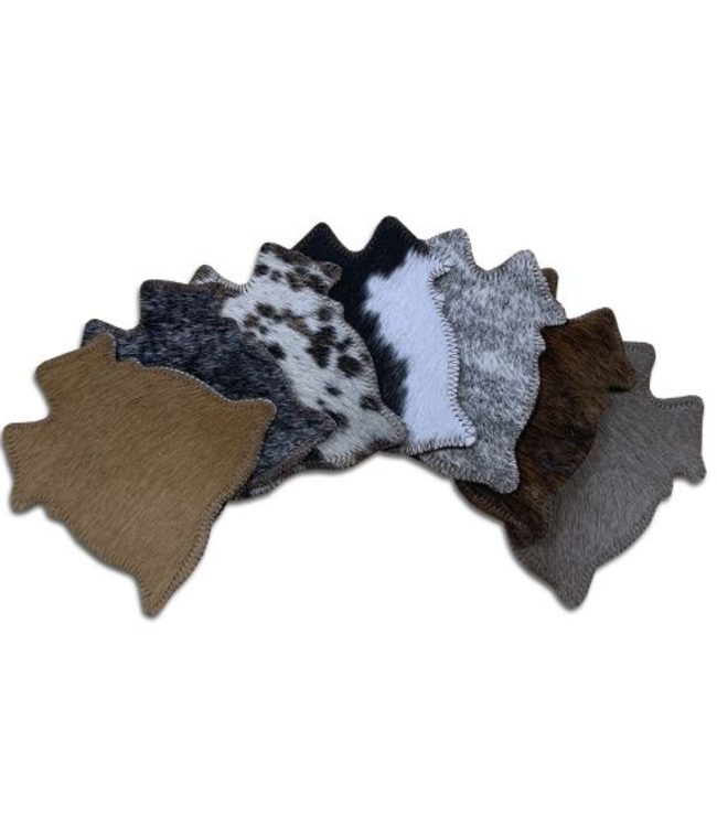 Cowhide Shaped Coasters - assorted