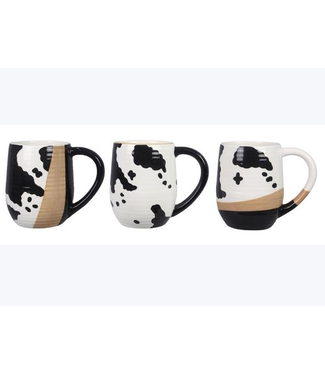 Youngs Ceramic Country Black & White 17oz Mug